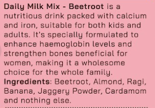 Daily Milk Mix BEETROOT (200 gms)