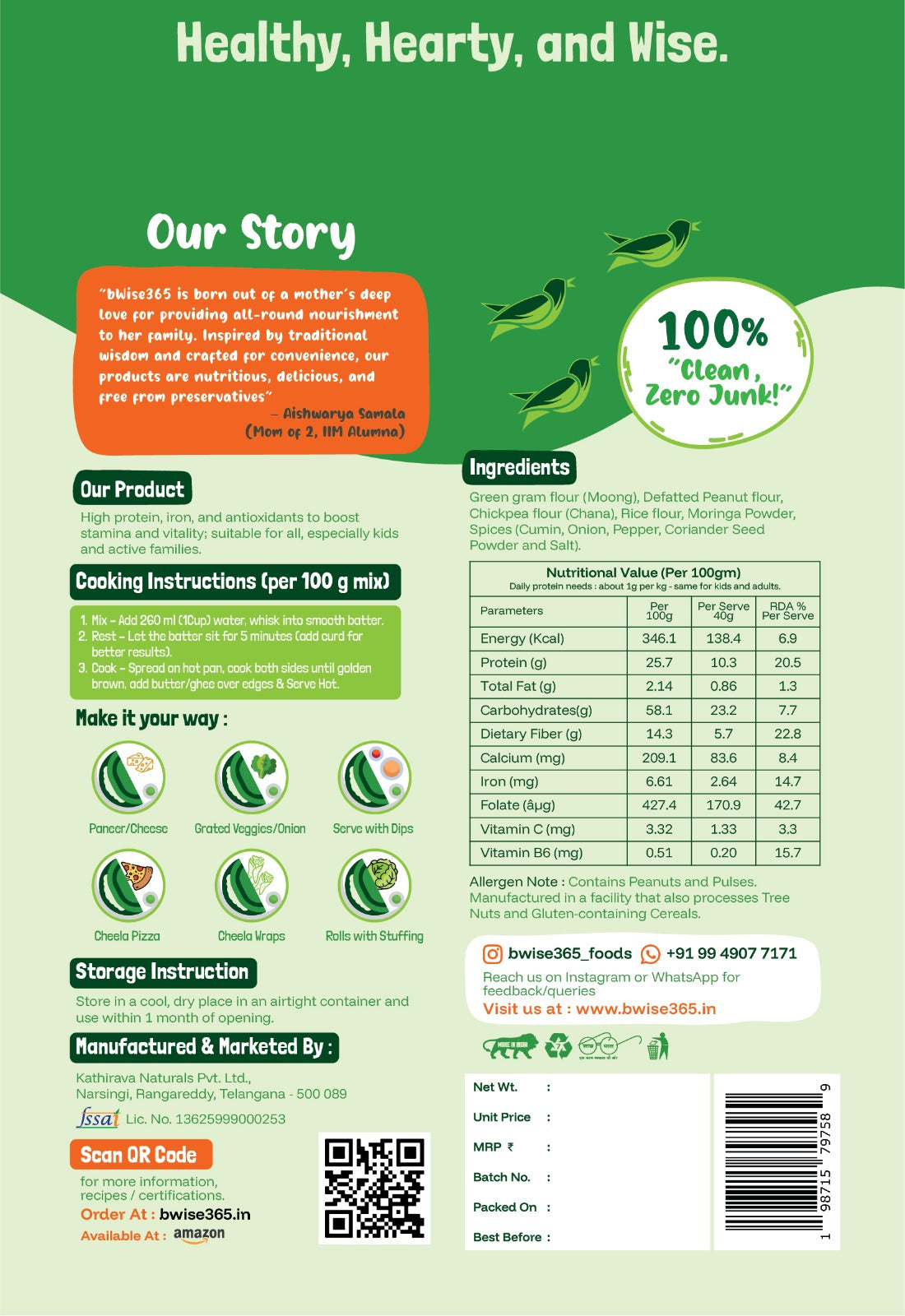 Daily Cheela Mix - Moringa (200 gms)