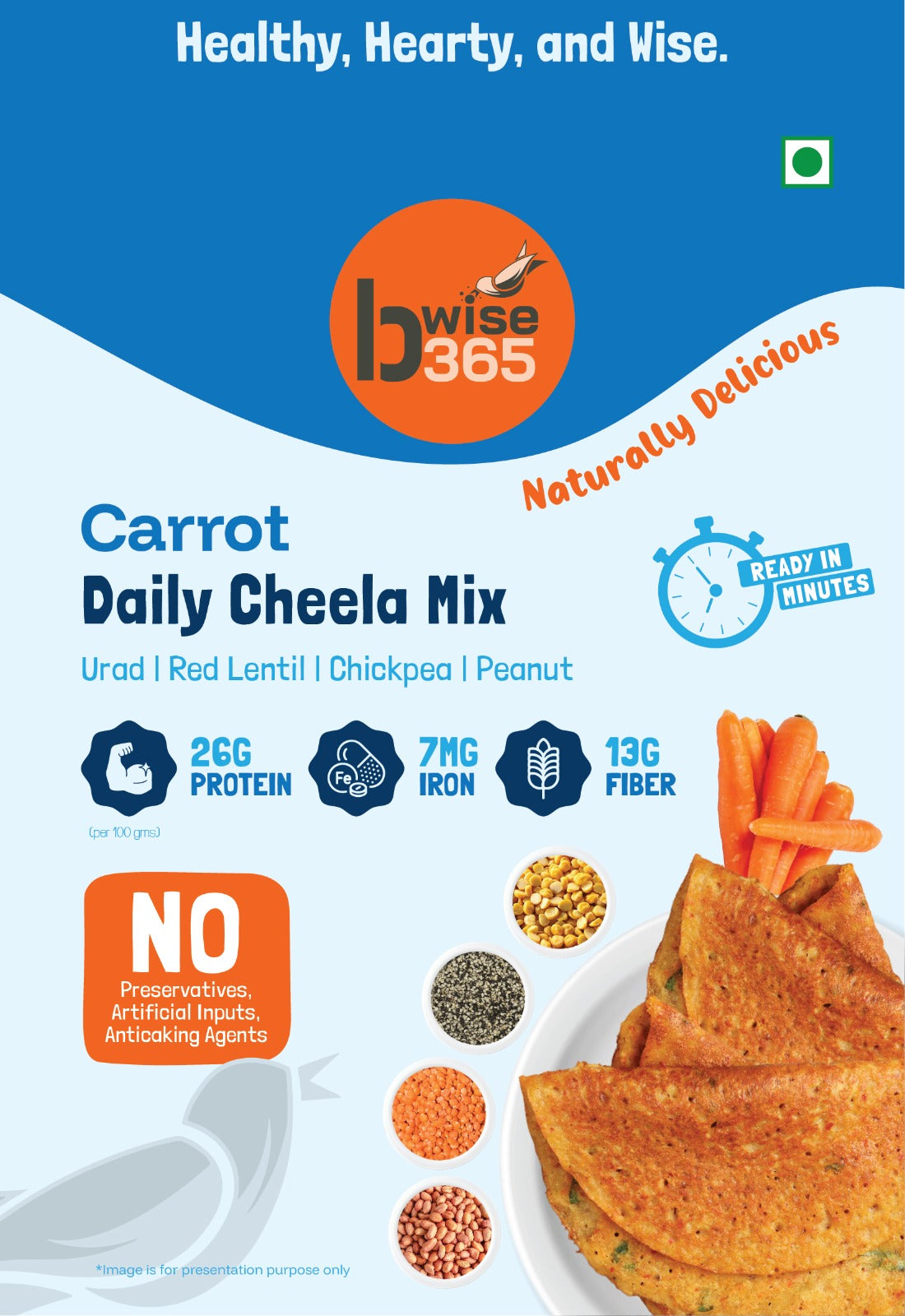 Daily Cheela Mix - Carrot (200 gms)